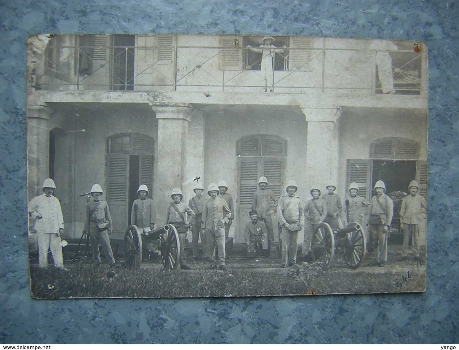 CARTE PHOTO - VIETNAM - TONKIN - MONCAY - SECTION D' ARTILLERIE - COLONIALE - Viêt-Nam