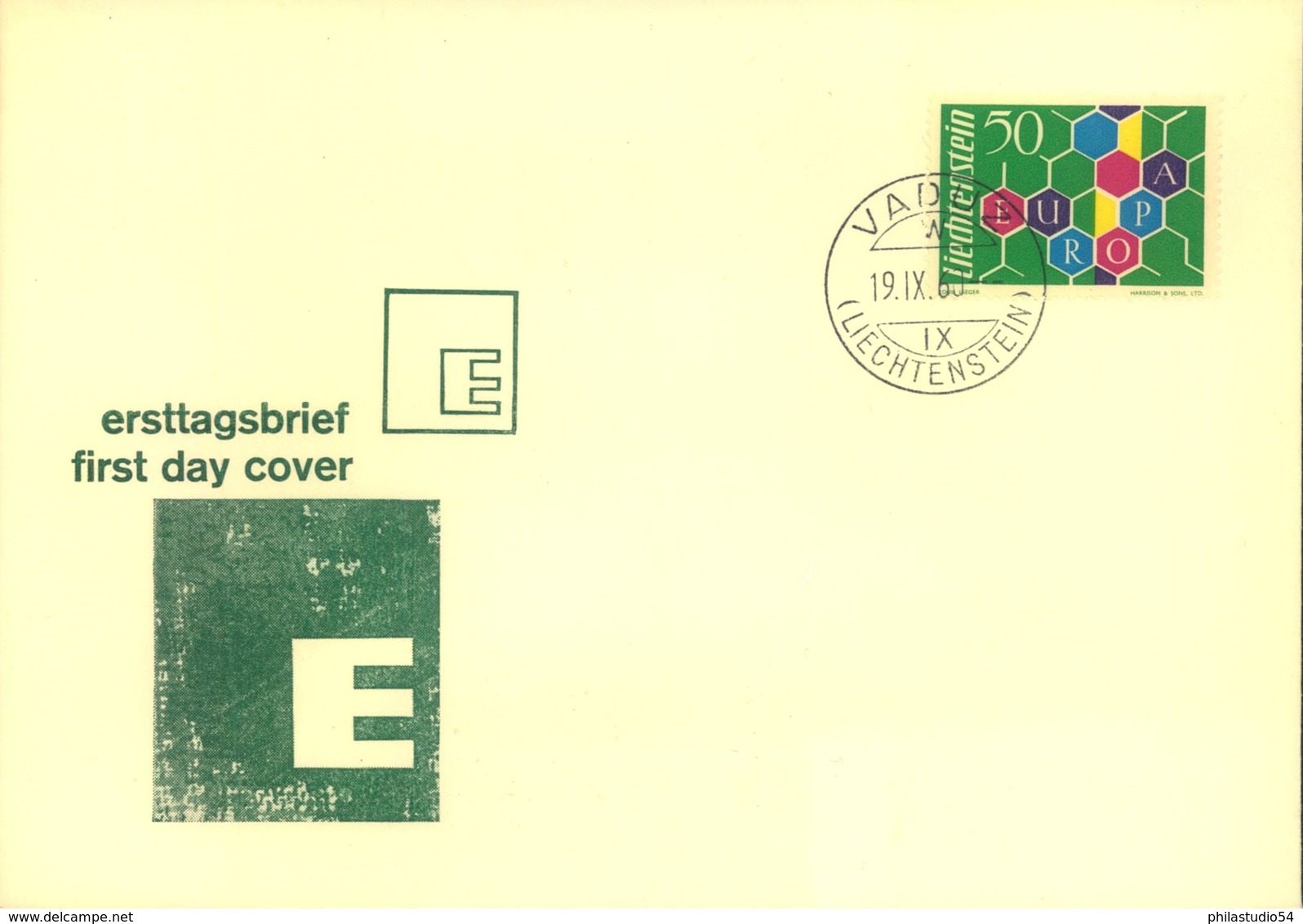 1960, EURPA - CEPT, FDC, Liechtenstein - 1960