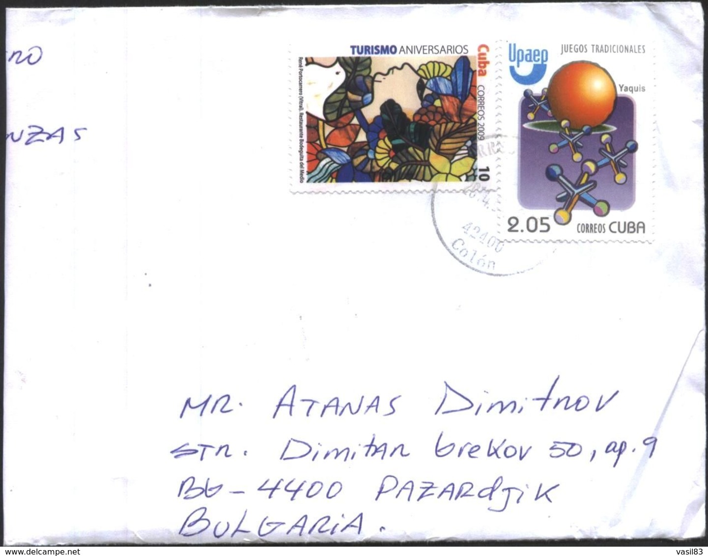 Mailed Cover (letter) With Stamps Tourism 2009 America UPAEP From  Cuba - Briefe U. Dokumente