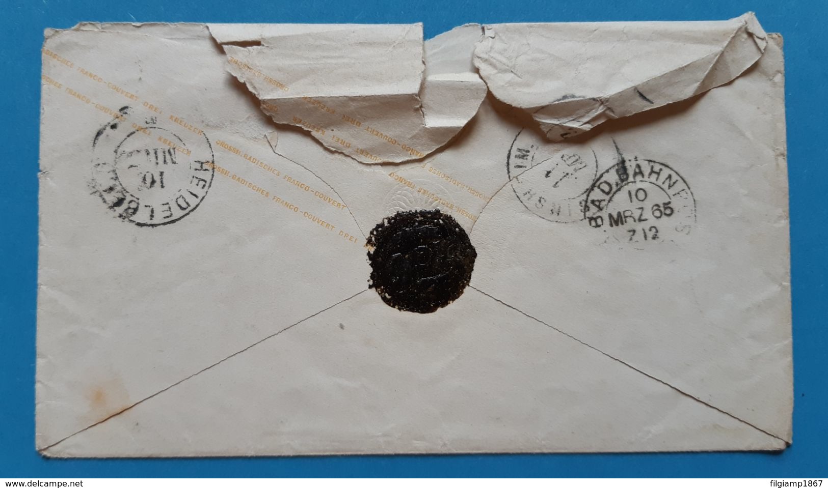 Baden, 1865, 3 Kreuzer - Postal  Stationery