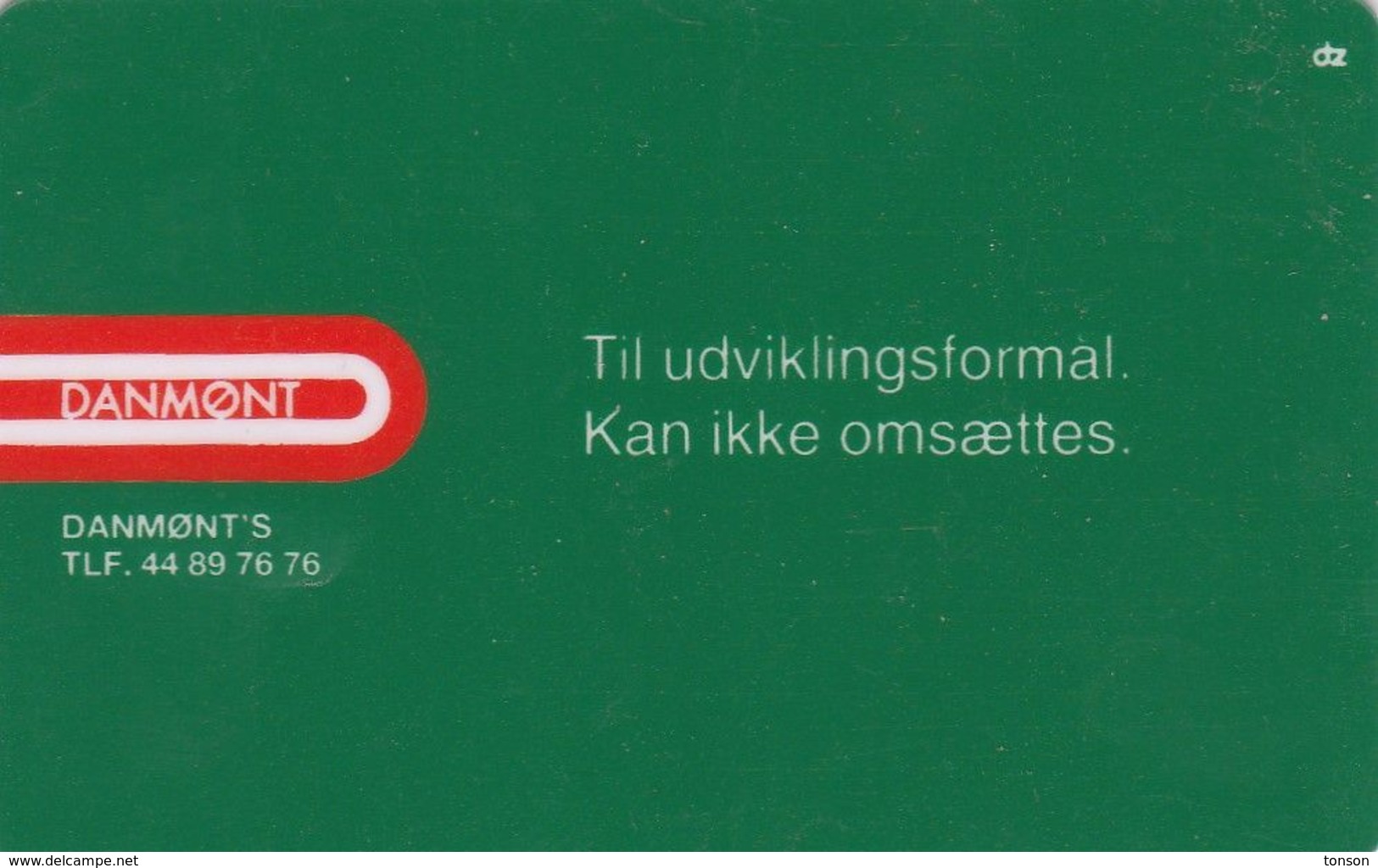 Denmark, DT016, Danmont  Testkort Grøn, 2 Scans - Danemark