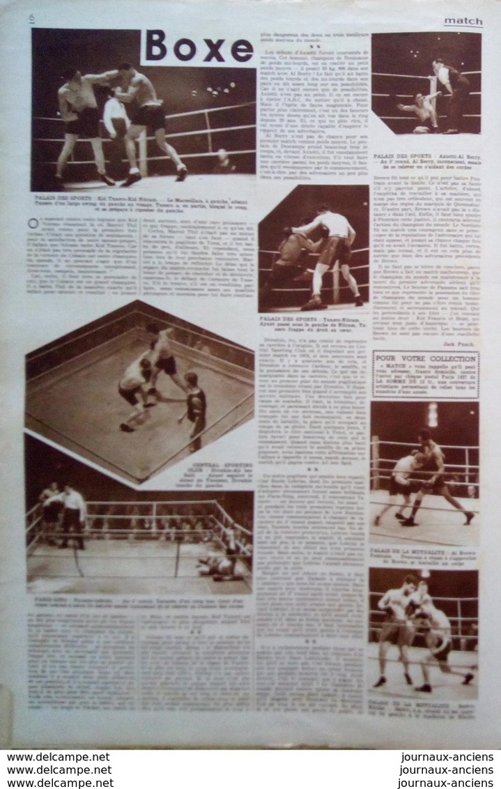 1933 BOXE DANS LES CORONS - SKI À INNBRUCK -  BILLARD - RUGBY - CROSS CONTRY - FOOTBALL AUTRICHE = FRANCE - CYCLISME - Autres & Non Classés