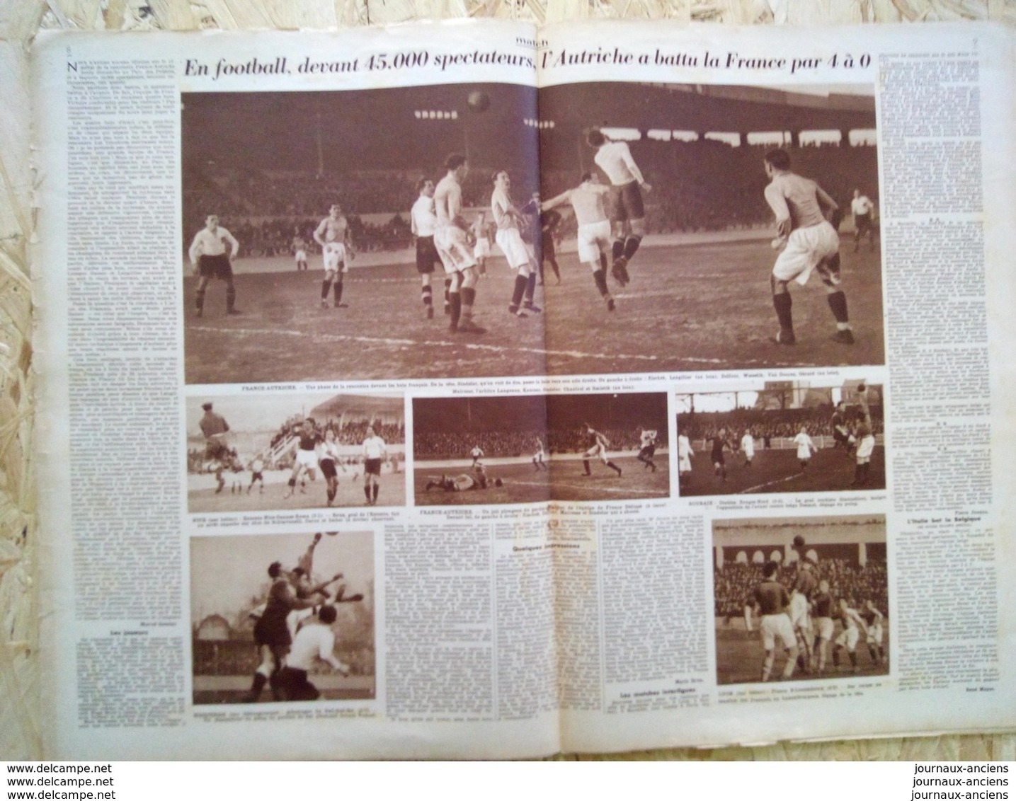 1933 BOXE DANS LES CORONS - SKI À INNBRUCK -  BILLARD - RUGBY - CROSS CONTRY - FOOTBALL AUTRICHE = FRANCE - CYCLISME