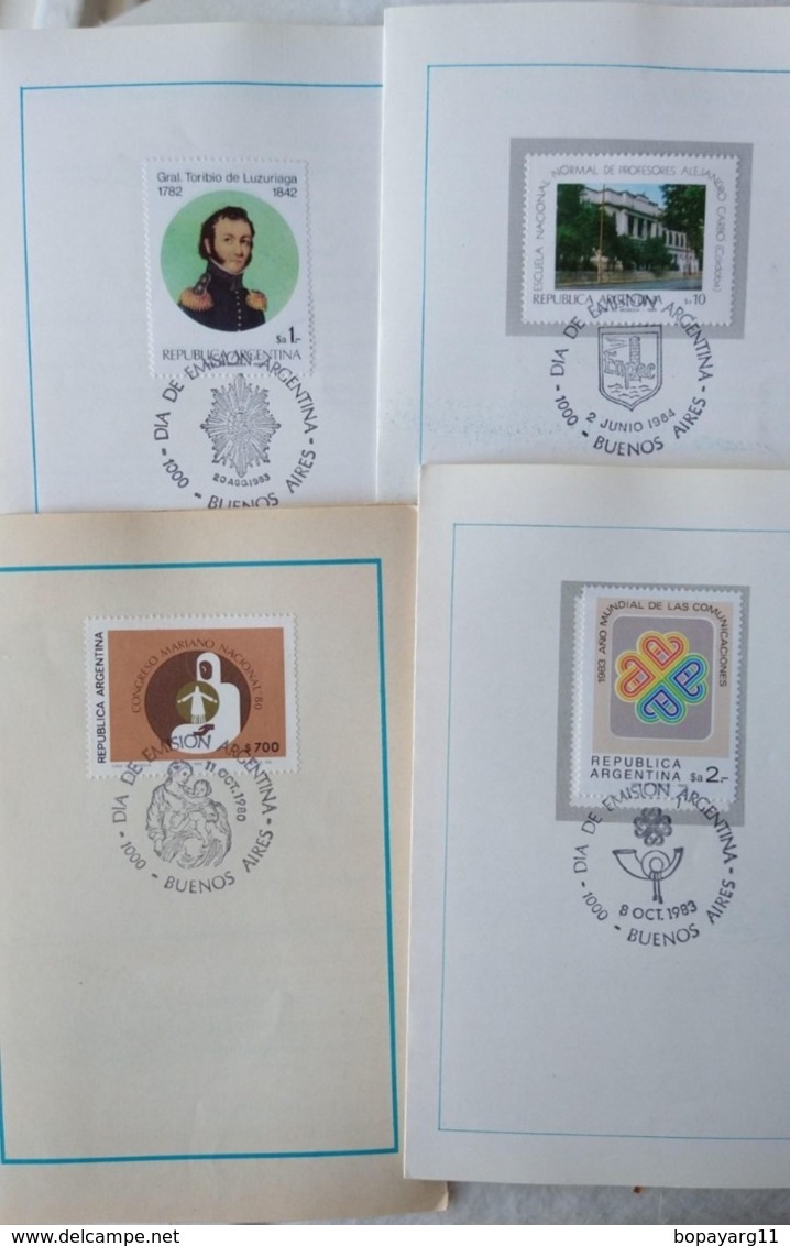 Argentina 1st Emision Day 4 Stamps Booklets #14 - Autres & Non Classés