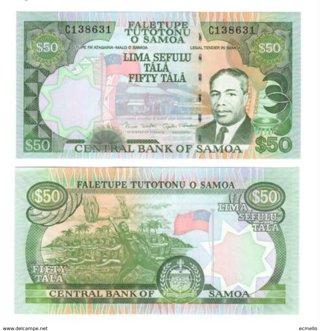 WESTERN SAMOA P 36 50 TALA ND (2006)  Prefix C Uncirculated - Papua-Neuguinea