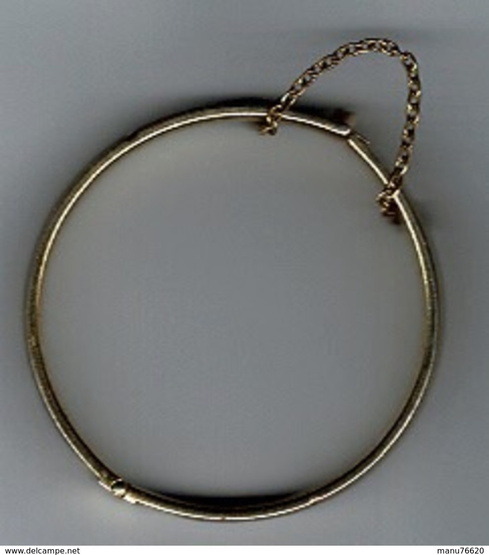 Ancienne Bracelet D. 5 Cm , Métal Ferreux Doré?- Pas De Poiçon - Poids 12 G Jolie - Armbänder