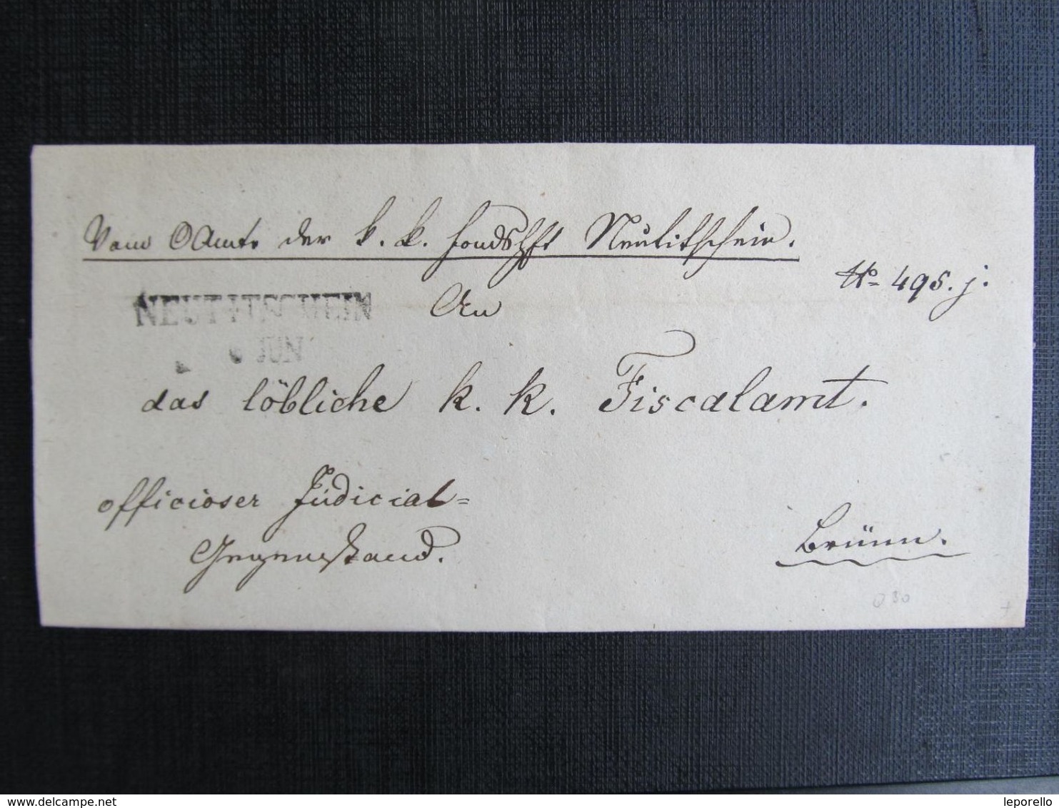 BRIEF Neutitschein Novy Jicin - Brünn 1844 Vorphila  //// K5322 - ...-1850 Préphilatélie