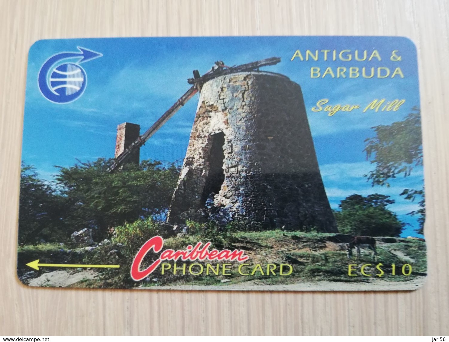 ANTIGUA & BARBUDA $ 10  SUGAR MILL    ANT-4Aa  CONTROL NR: 4CATA     OLD C&W LOGO **2510** - Antigua And Barbuda