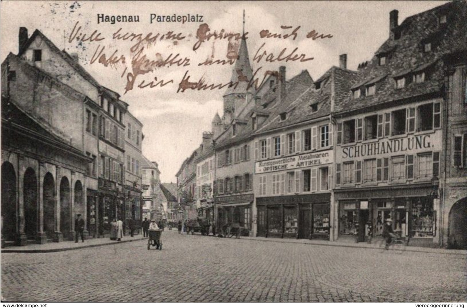 !  Cpa Hagenau, Haguenau, Paradeplatz, Elsass - Haguenau