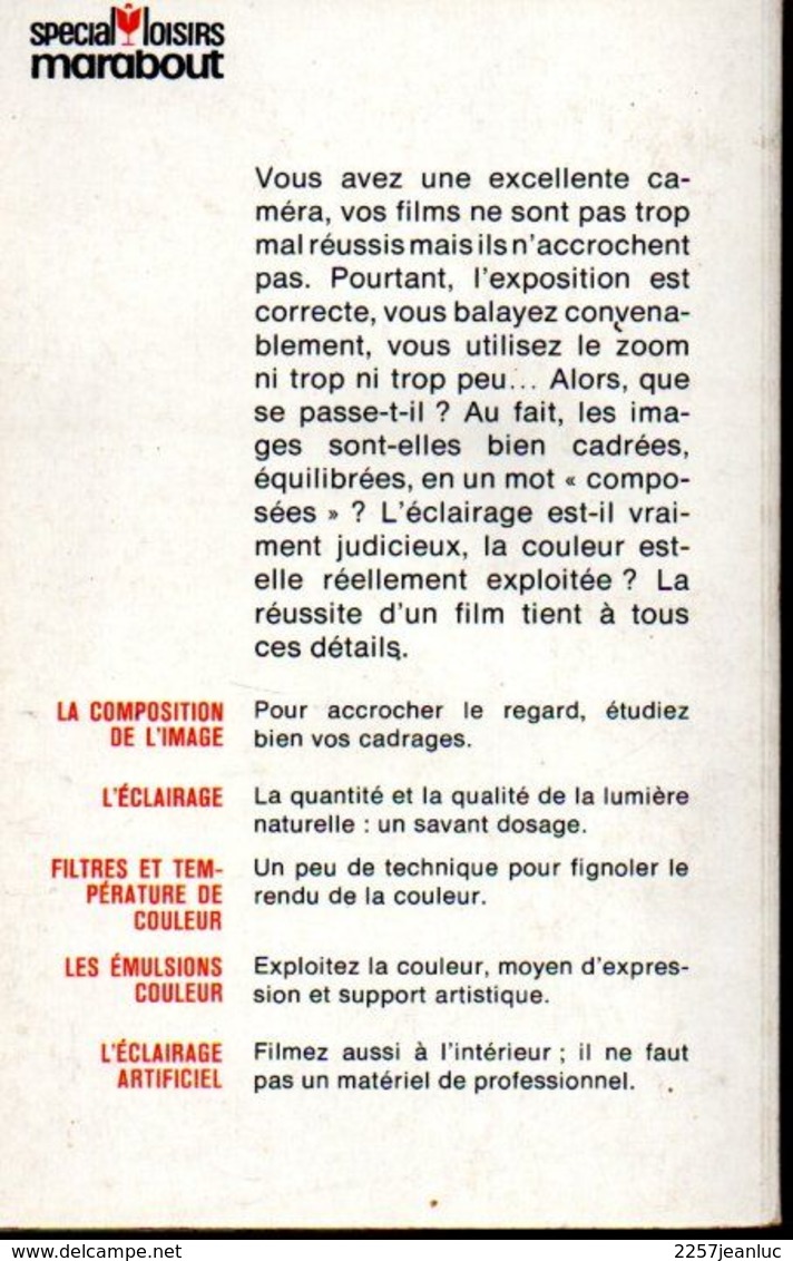 Le Cinéma La Manipulation De La Caméra  Editions Marabout 1973 - Audio-Video