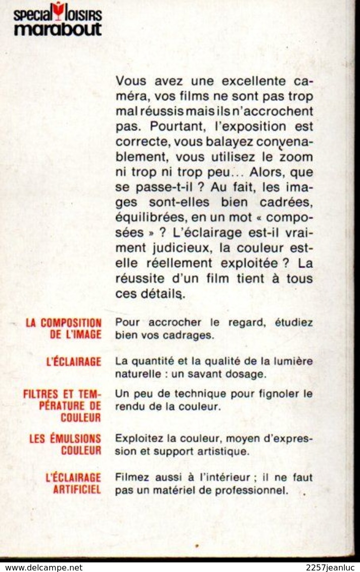Le Cinéma La Manipulation De La Caméra  Editions Marabout 1973 - Audio-video