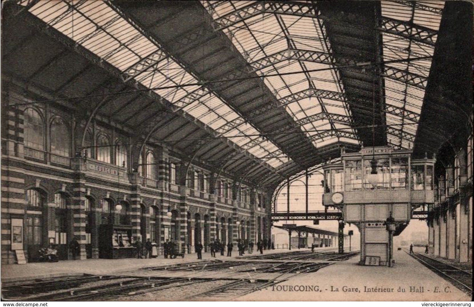! [59] Cpa Tourcoing, La Gare, Bahnhof, 1914 - Tourcoing