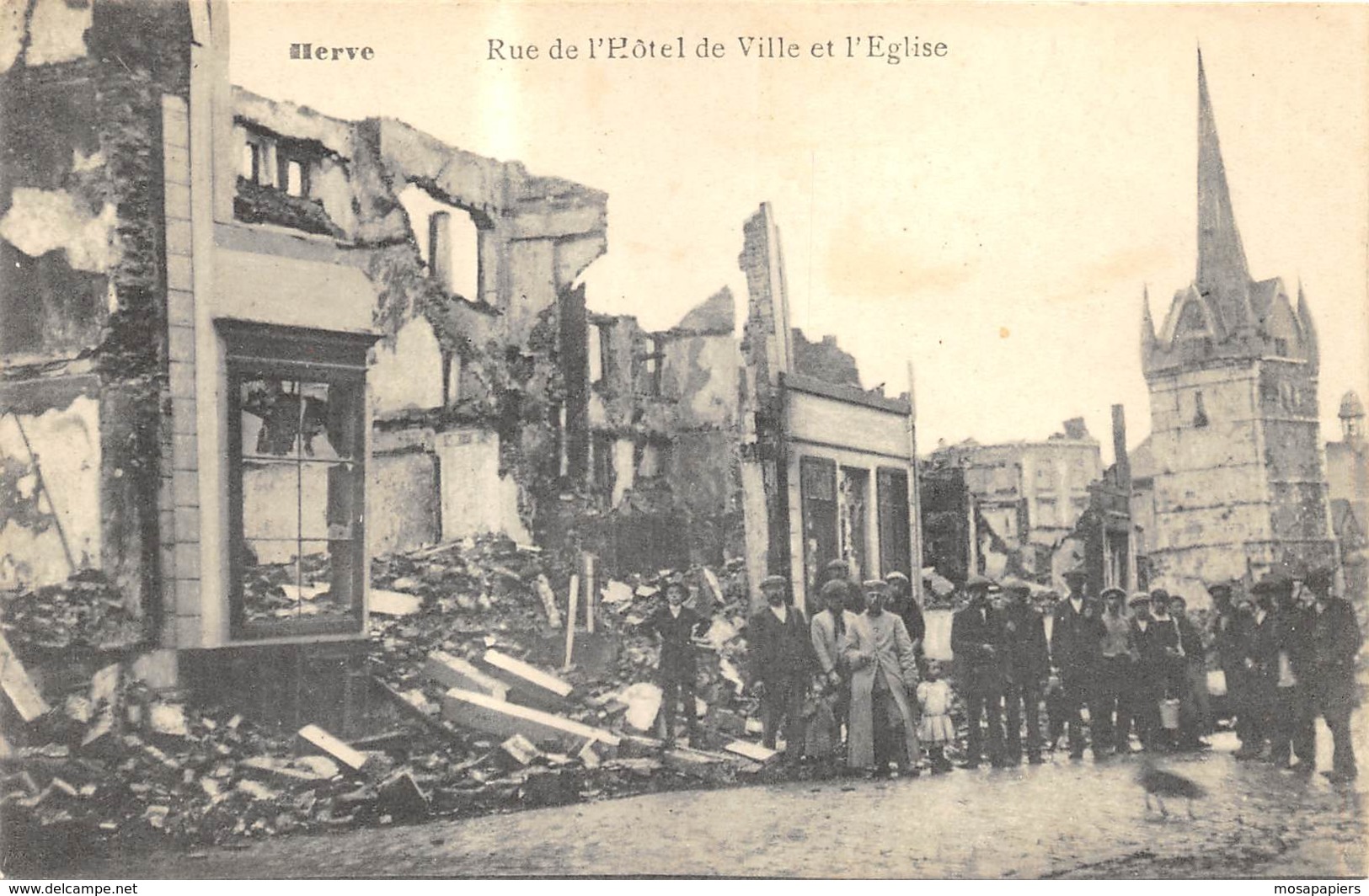 Herve - Rue De L'Hôtel De Ville Et L'Eglise - Herve