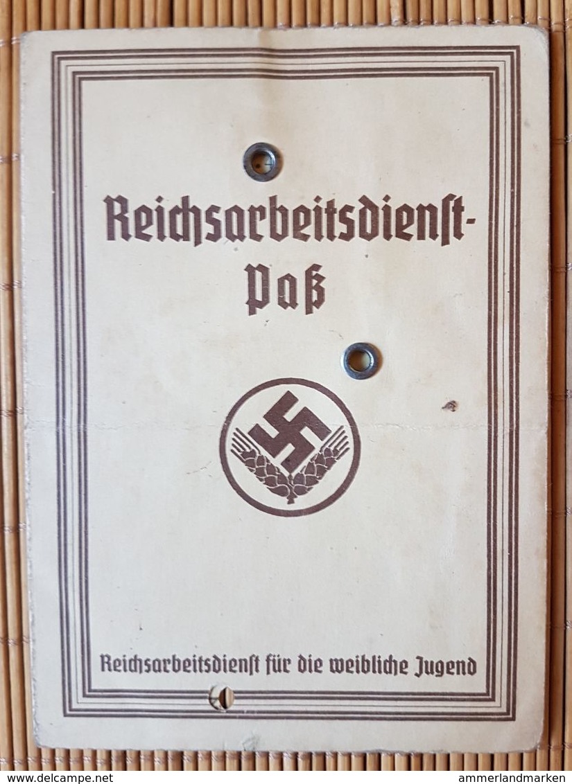 Reichsarbeitsdienst RAD Pass, Weibliche Jugend, 4/290 Heimatstadt Eutin, Von 1943 - Documents