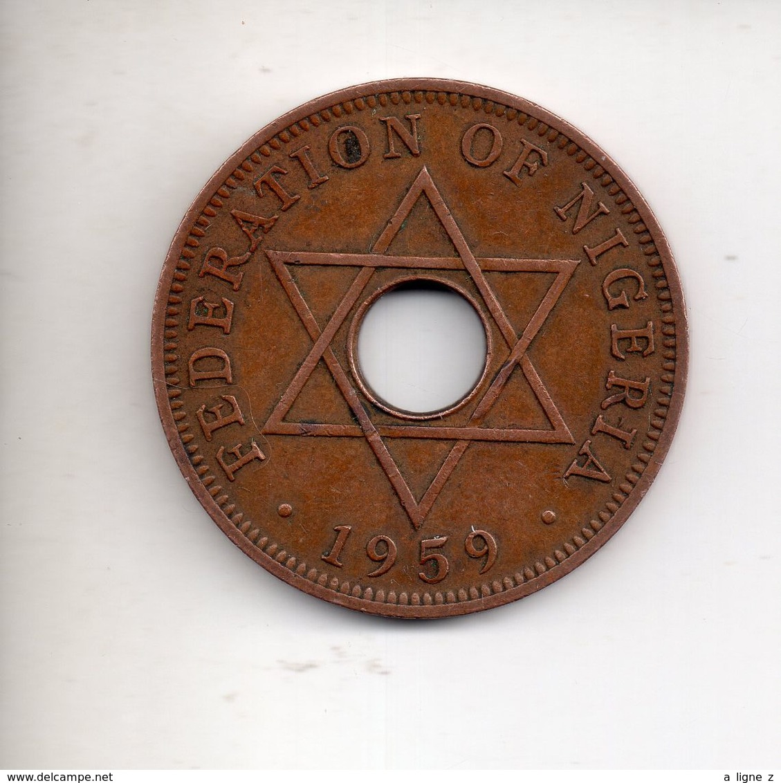 REF MON4  : Monnaie Old Coin FEDERATION OF NIGERIA 1959 One Penny - Nigeria