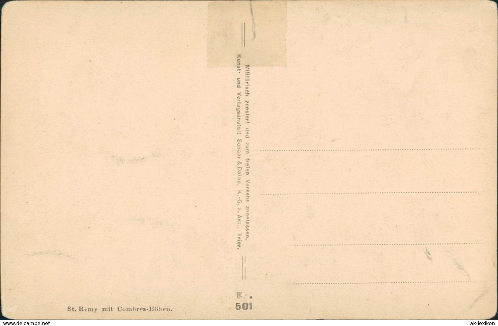 CPA Mont-Saint-Remy Zerstörte Stadt WK1 Combres Höhe 1914 - Sonstige & Ohne Zuordnung