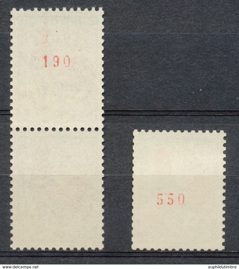 Paire N°1331/1331b + 1331Ab (N° Rouge Au Verso) NEUF ** LUXE COTE 93,80€ A1048 - Unused Stamps