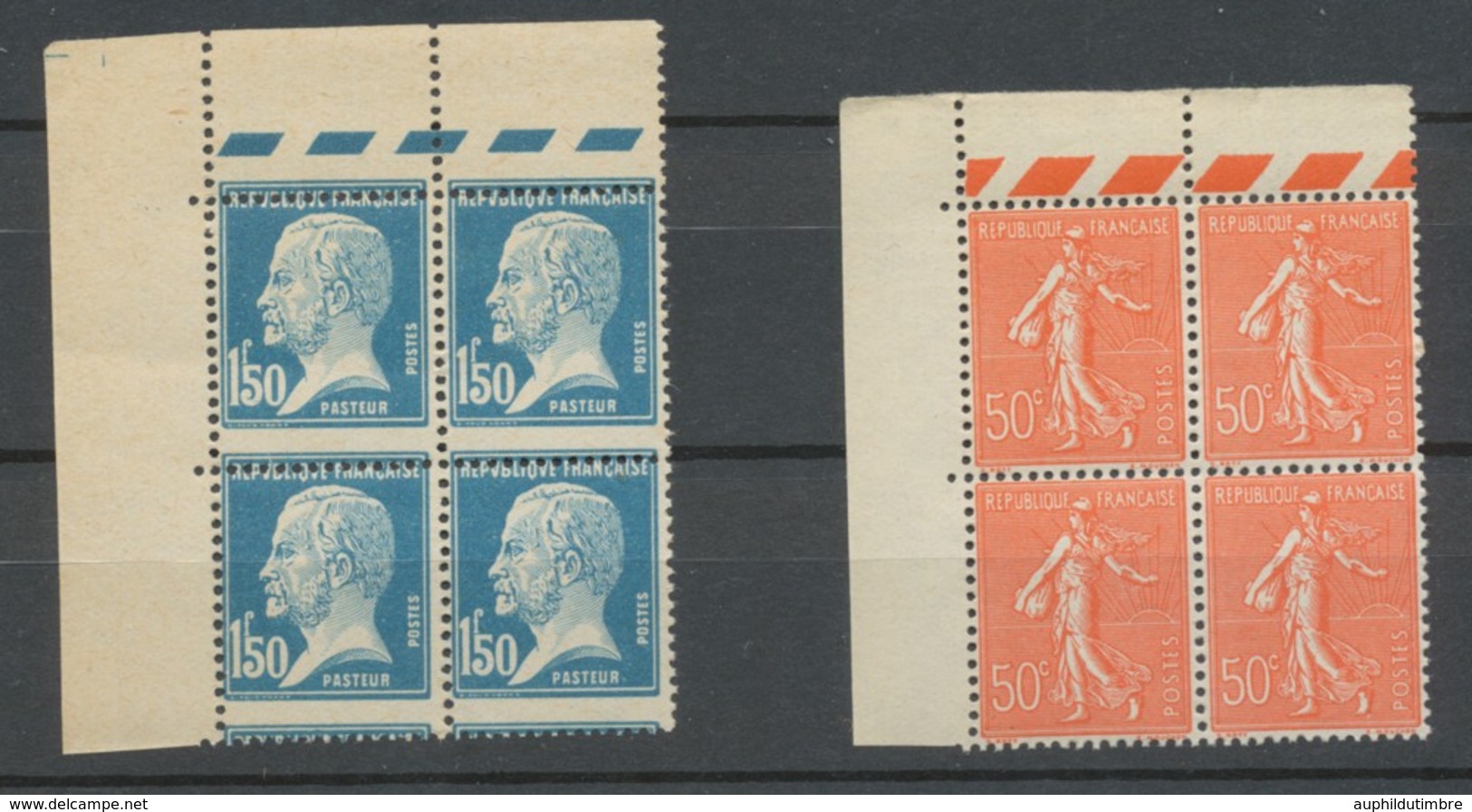 Pasteur Semeuse FX De MARSEILLE Bloc De 4 N°199 Et 181 CDF + PAC C440€ A1281 - Unused Stamps