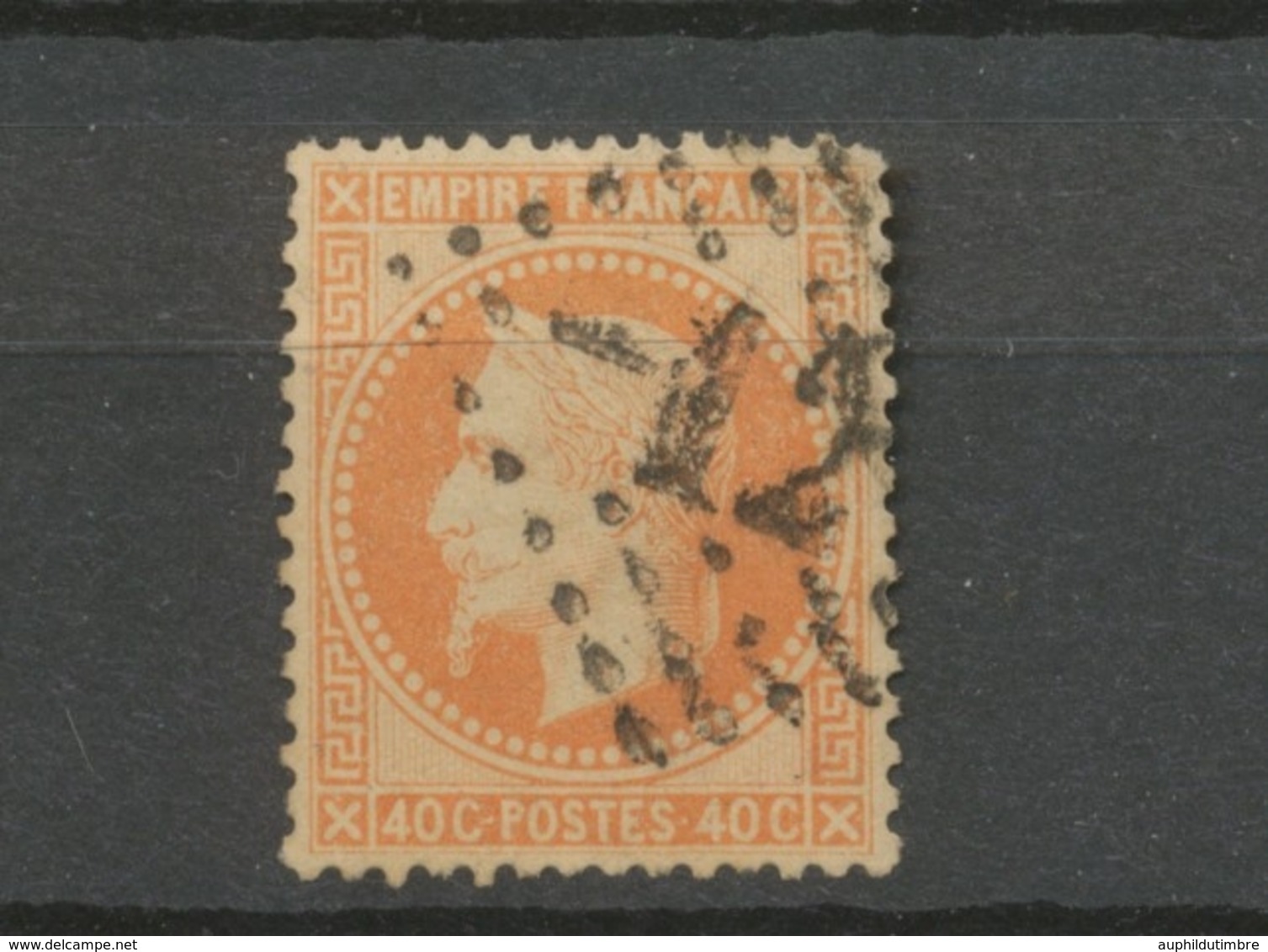 France Classique Napoléon N°31 40c Orange Etoile 12. TTB. B1069 - 1863-1870 Napoléon III Lauré