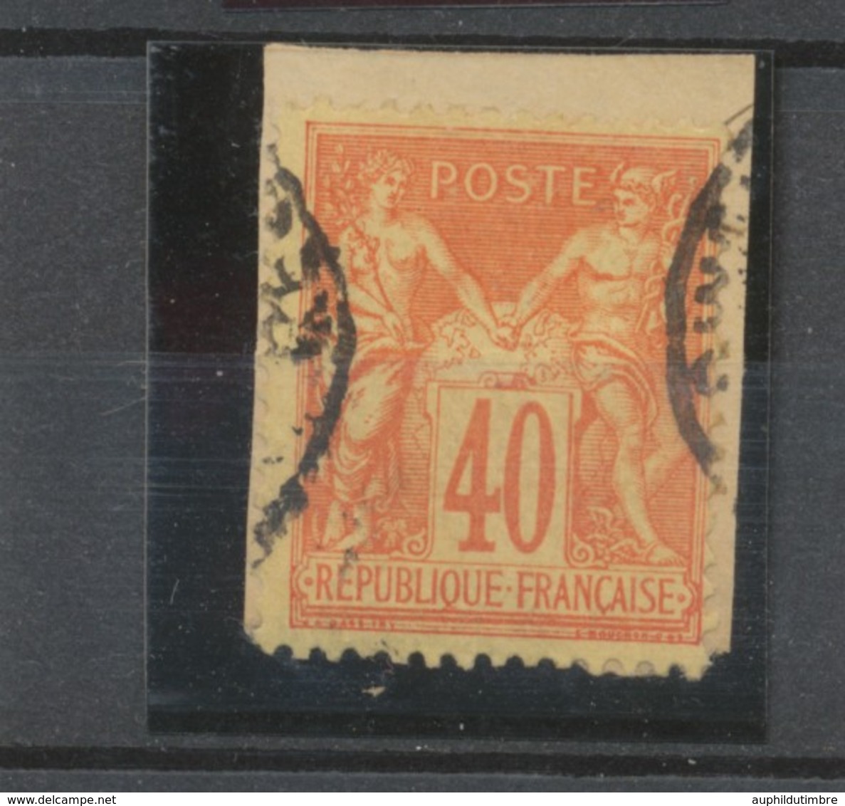 SAGE N°94 40c Rouge-orange S. Fragm. CAD Tunis TB B2199 - Sonstige & Ohne Zuordnung