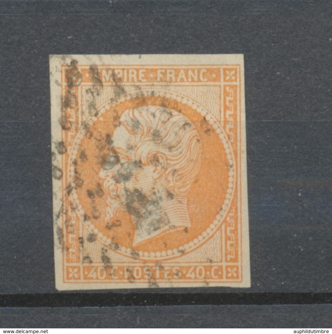 France Classique Napoléon N°16 40c Orange Pâle TB. B605 - 1853-1860 Napoleon III