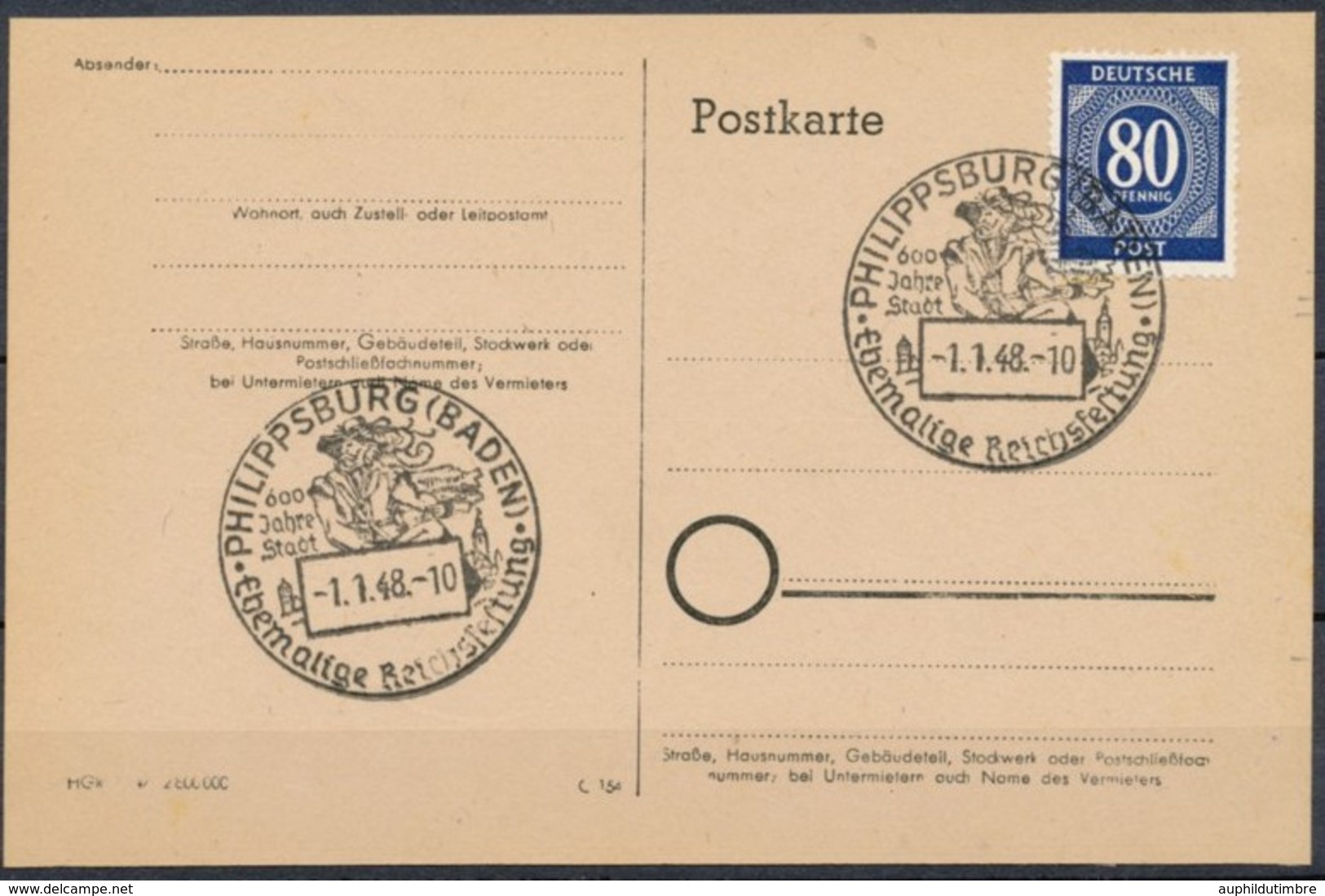 1948 Superbe CP 6ème Centenaire PHILIPPSBURG C1656 - Other & Unclassified