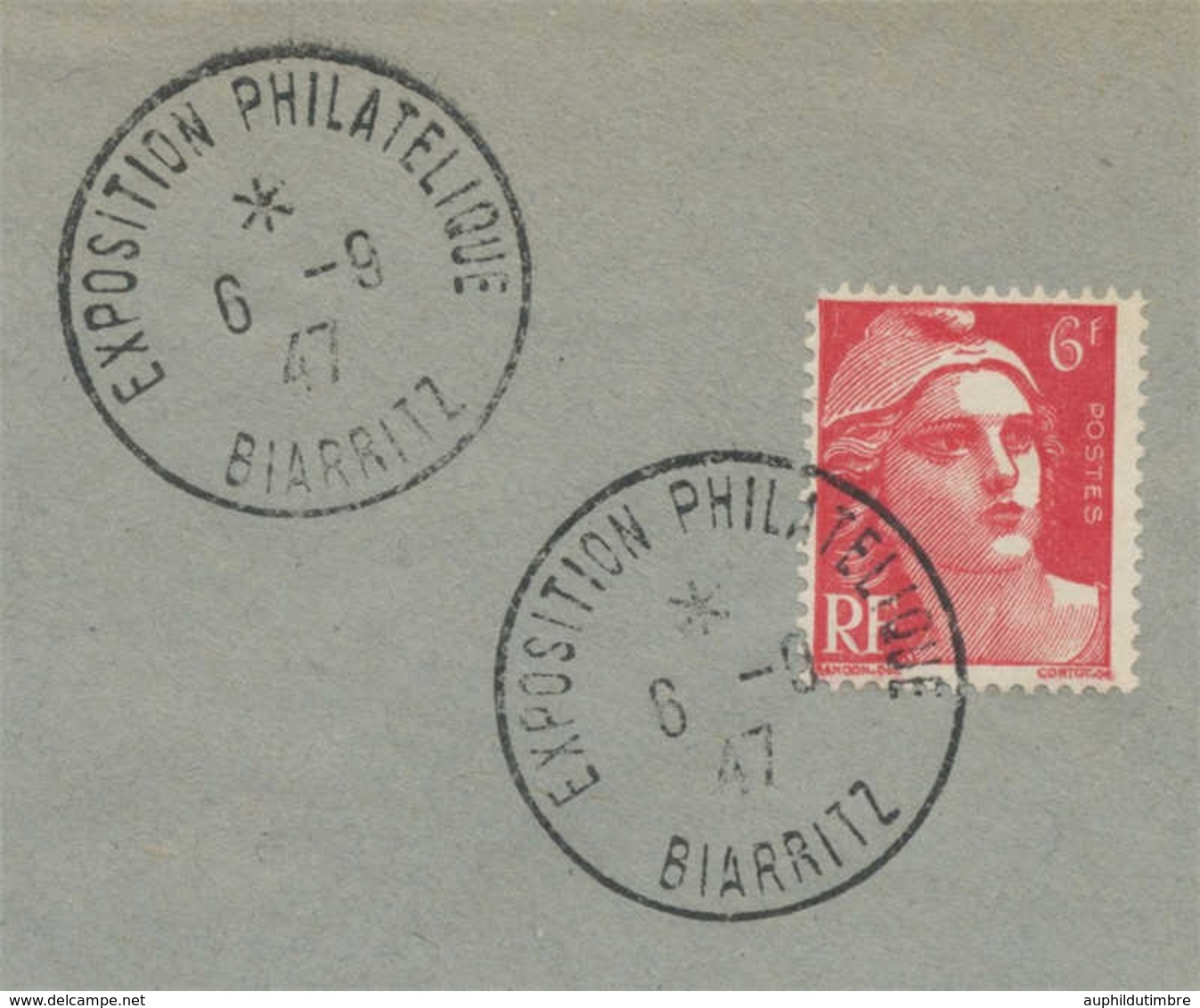 1947 Lettre Obl. Expo Phil. De BIARRITZ LUXE. C464 - Gedenkstempel