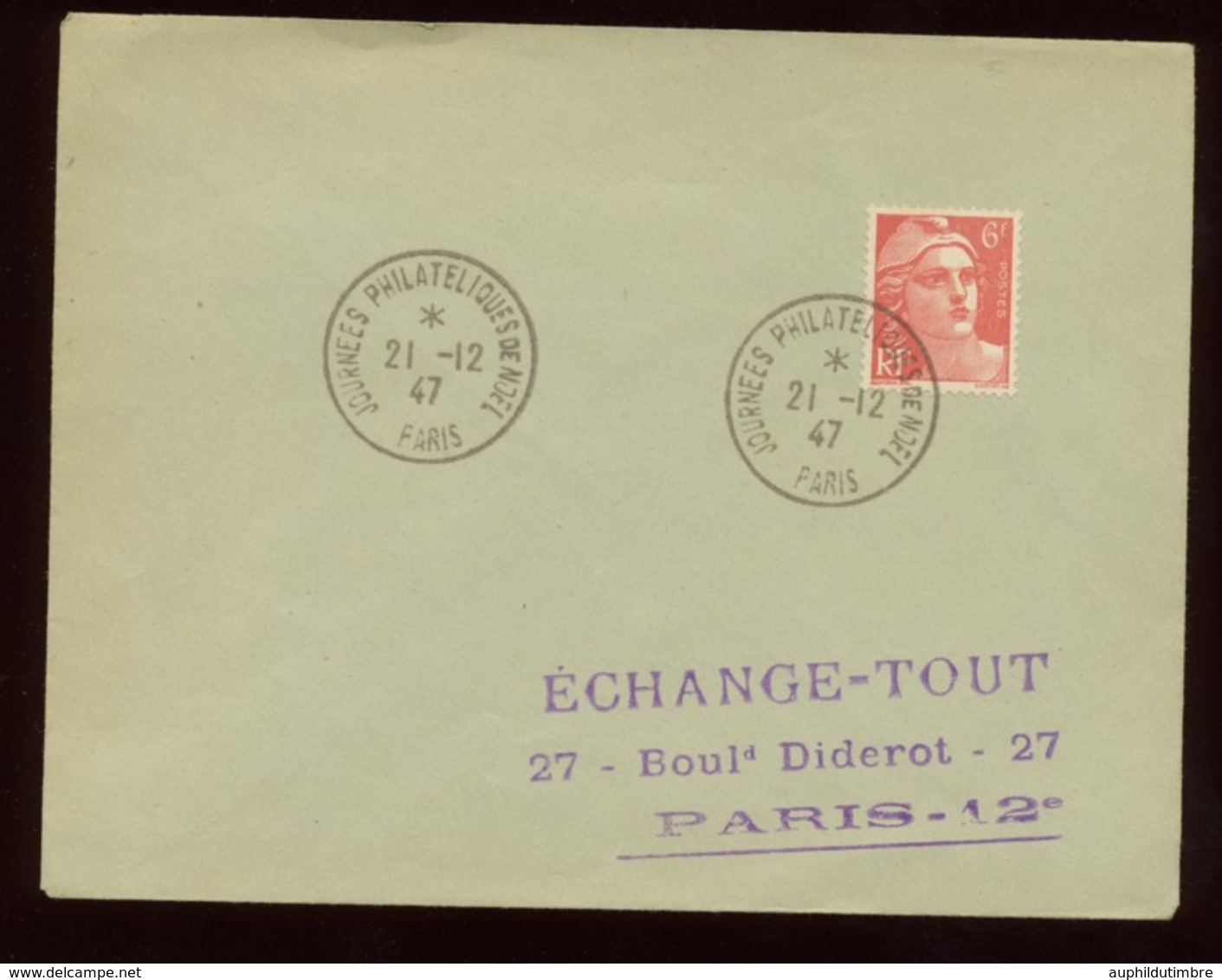 1947 Lettre Obl. Journées Phil. De PARIS LUXE. C466 - Bolli Commemorativi