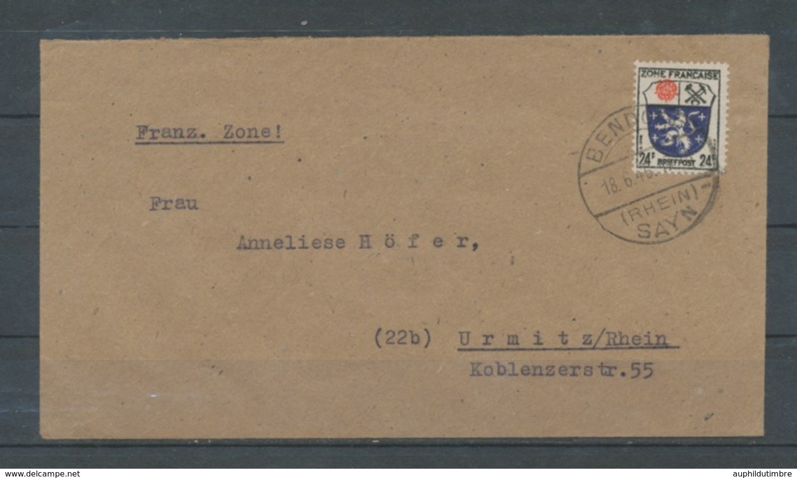 1945 Rhénanie Palatinat Sur Lettre Zône Française C550 - Rhine-Palatinate