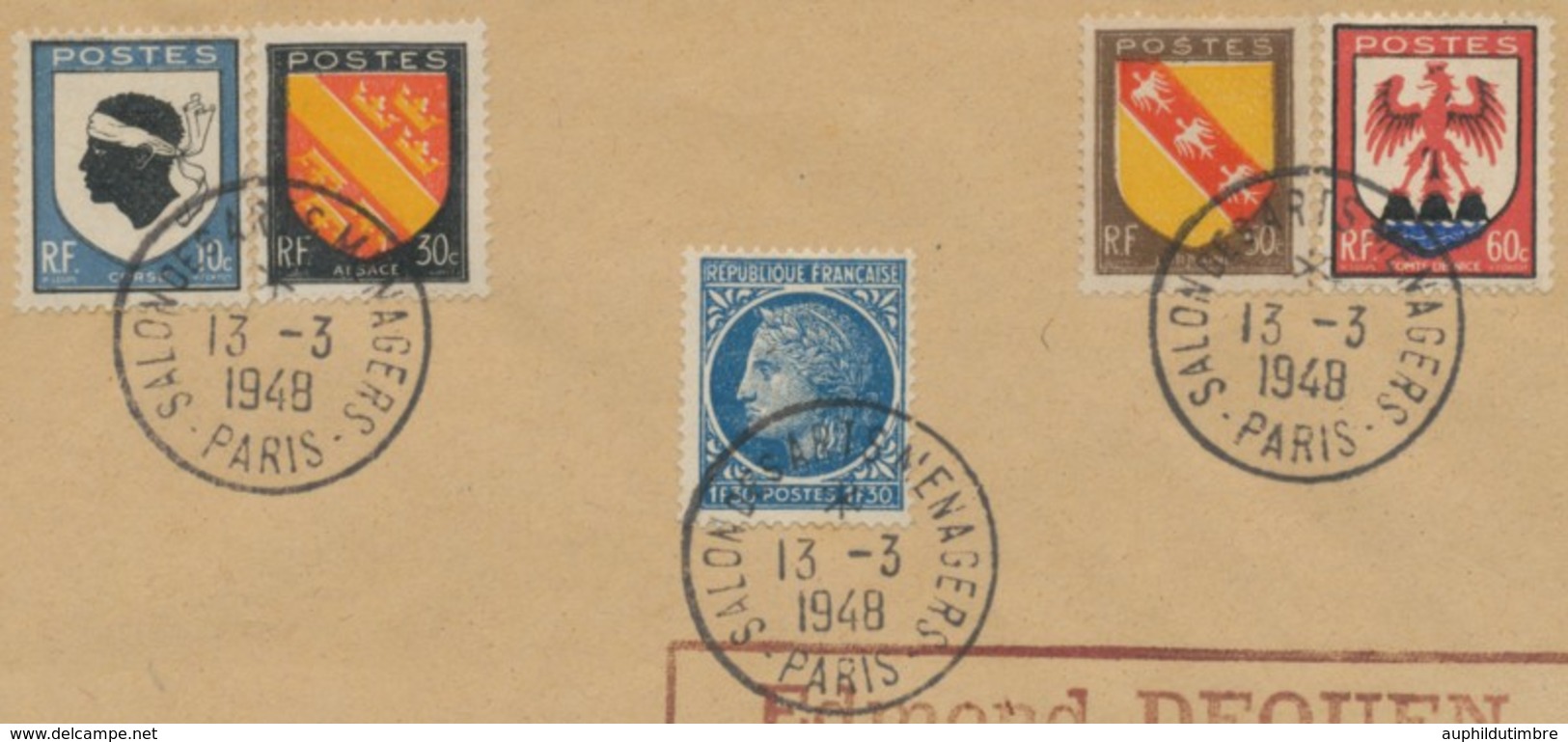 1948 Superbe Lettre Obl. Salon Des Arts Ménagers C922 - Cachets Commémoratifs