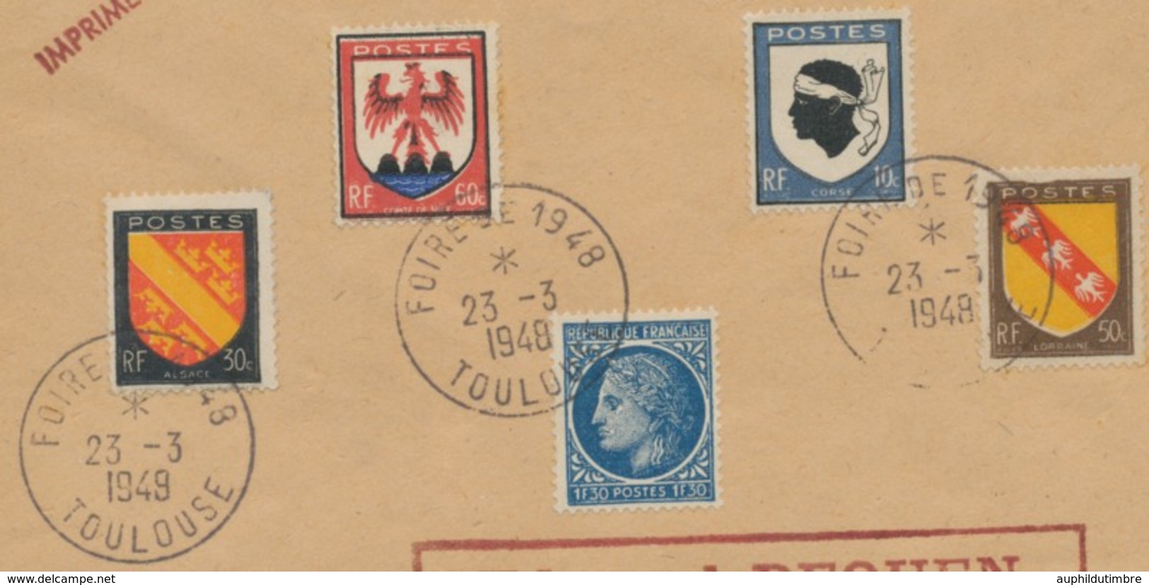 1948 Superbe Lettre Obl. FOIRE DE 1948 TOULOUSE C923 - Matasellos Conmemorativos