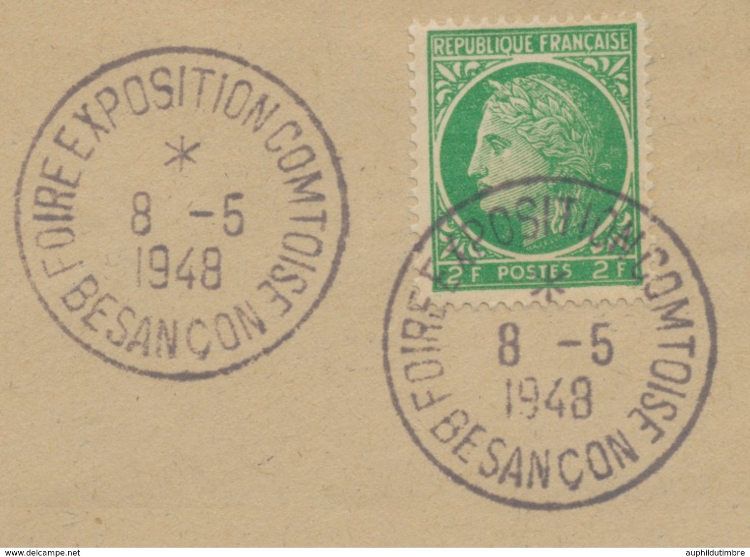 1948 Lettre Obl Foire Expo Comtoise Besançon. EXTRA. C925 - Commemorative Postmarks