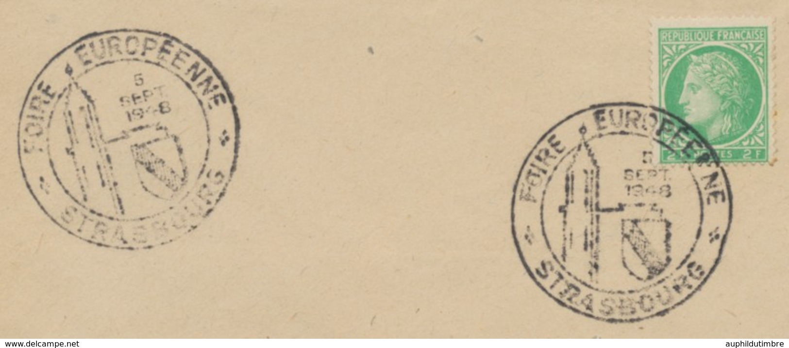 1948 Lettre Obl. Foire Européenne De Strasbourg. C936 - Gedenkstempel