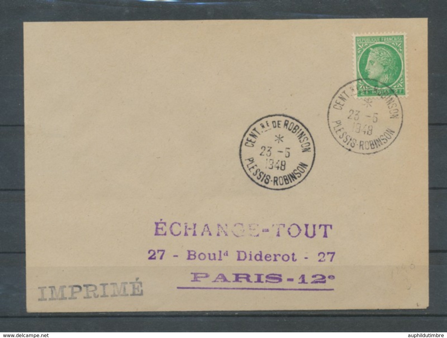 1948 Superbe Lettre Obl. CENTENAIRE DE ROBINSON C939 - Gedenkstempels