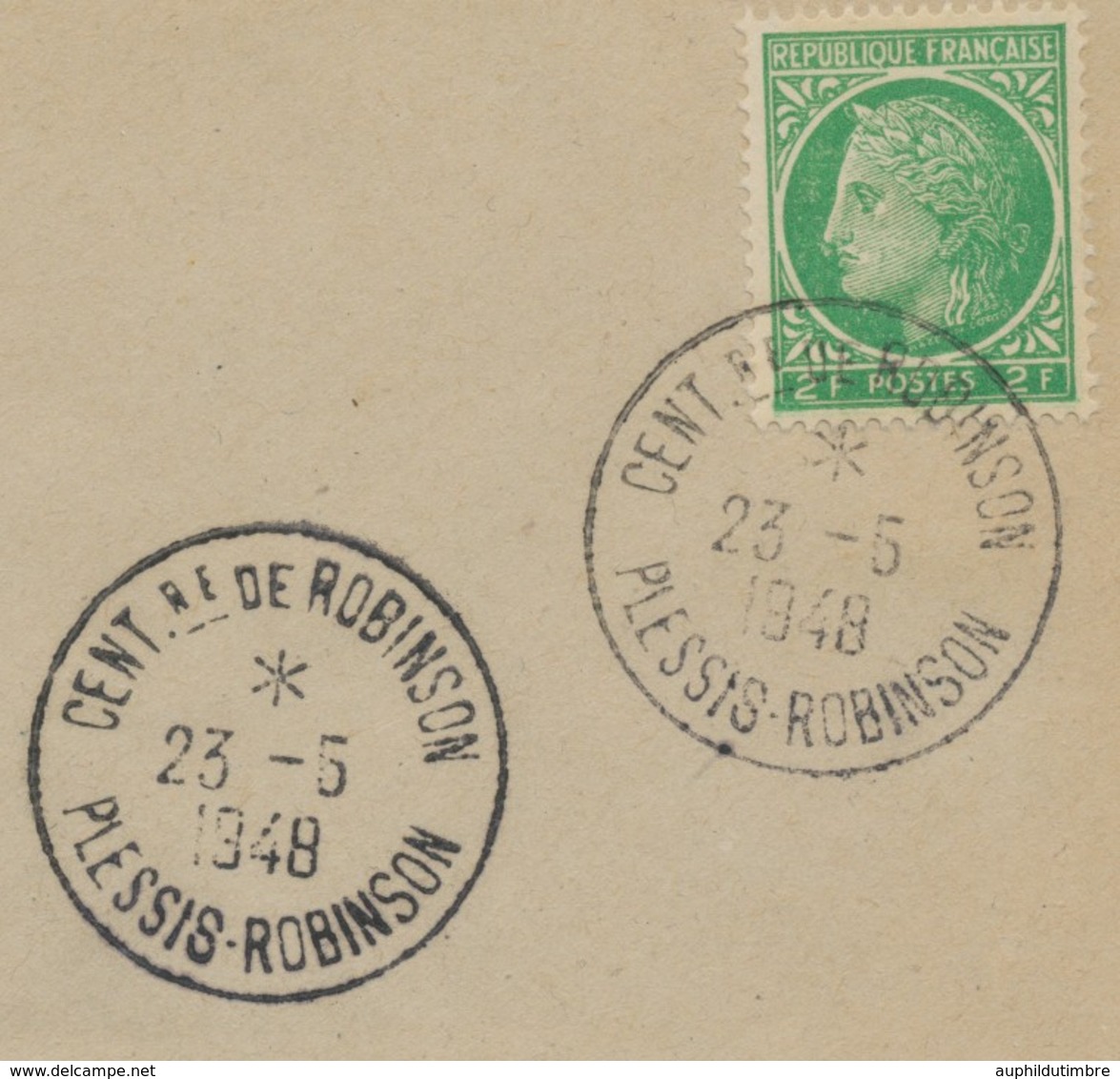1948 Superbe Lettre Obl. CENTENAIRE DE ROBINSON C939 - Commemorative Postmarks