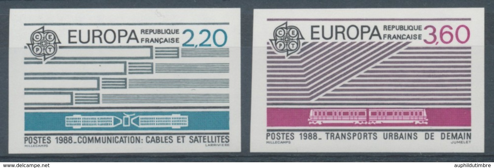 1988 France N°2531 + 2532 Non Dentelés Neufs Luxe ** COTE 92€ D1156 - Sin Clasificación