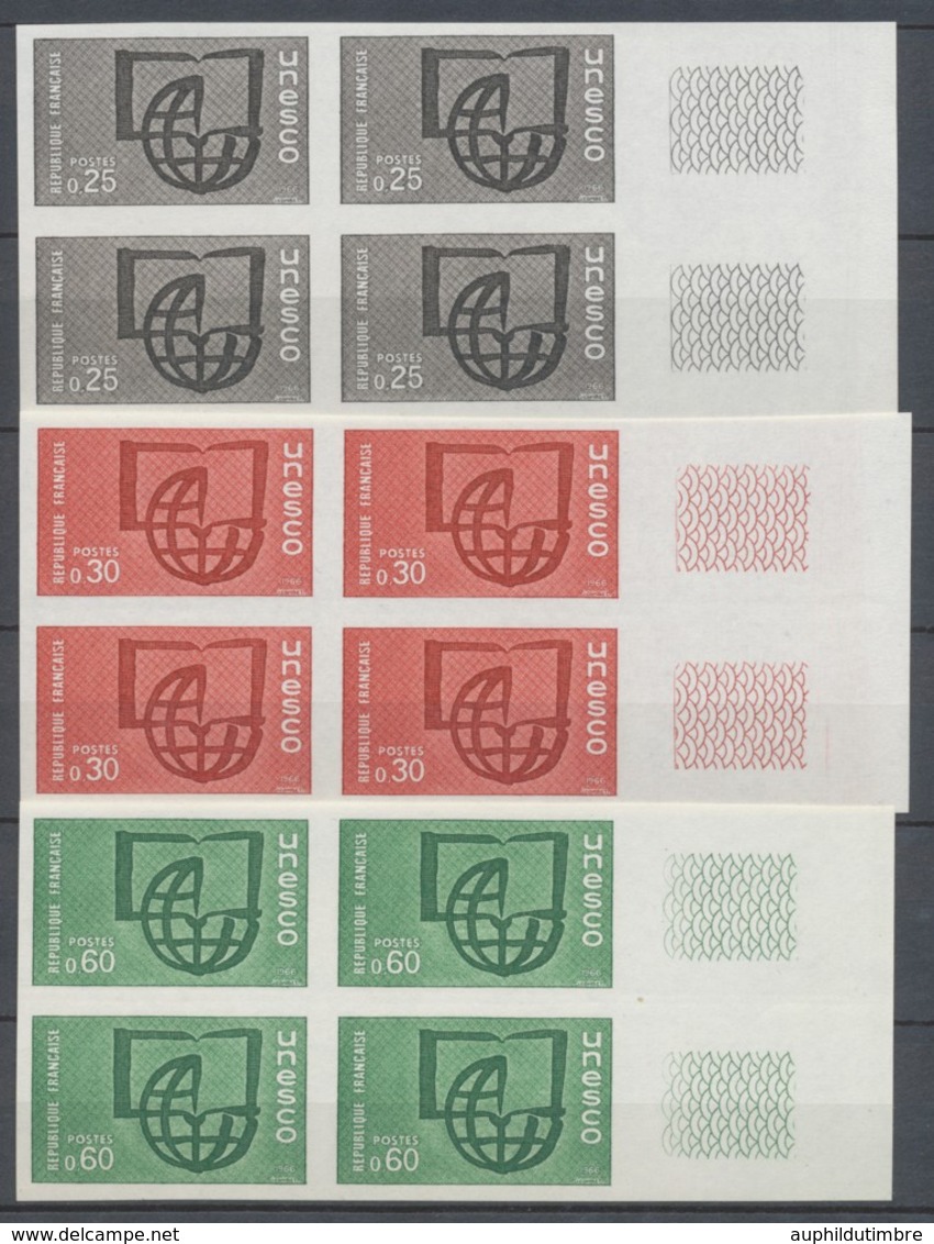 1966 France SERVICES. Blocs De 4 Du N°36 à 38 Non Dentelés N** COTE 860€ D1623 - Non Classés