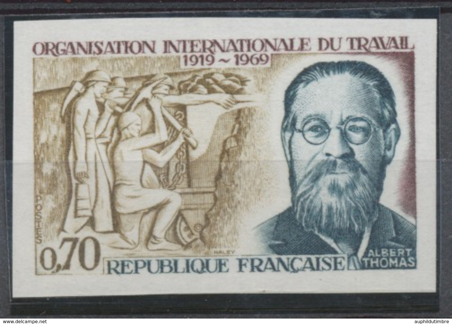 1969 France N°1600a, Albert Thomas Non Dentelé Neuf Luxe** COTE 40€ D1686 - Zonder Classificatie