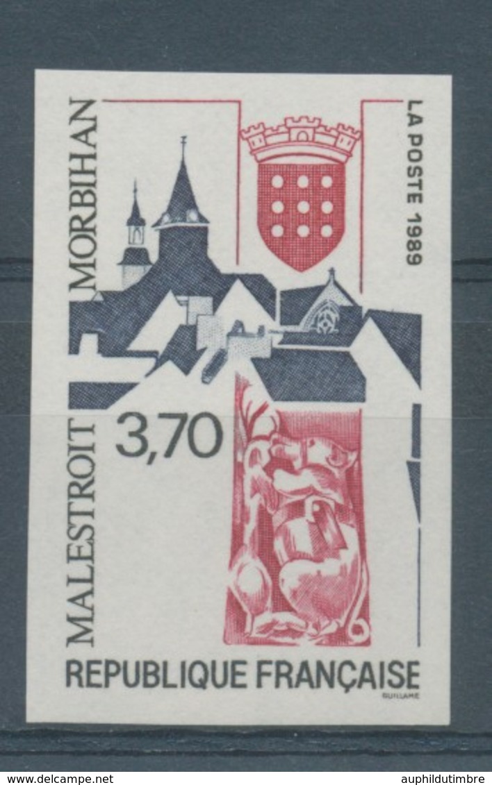 1989 France N°2588, 3f.70 Rouge Et Noir Non Dentelé Neuf Luxe** D2944 - Non Classés