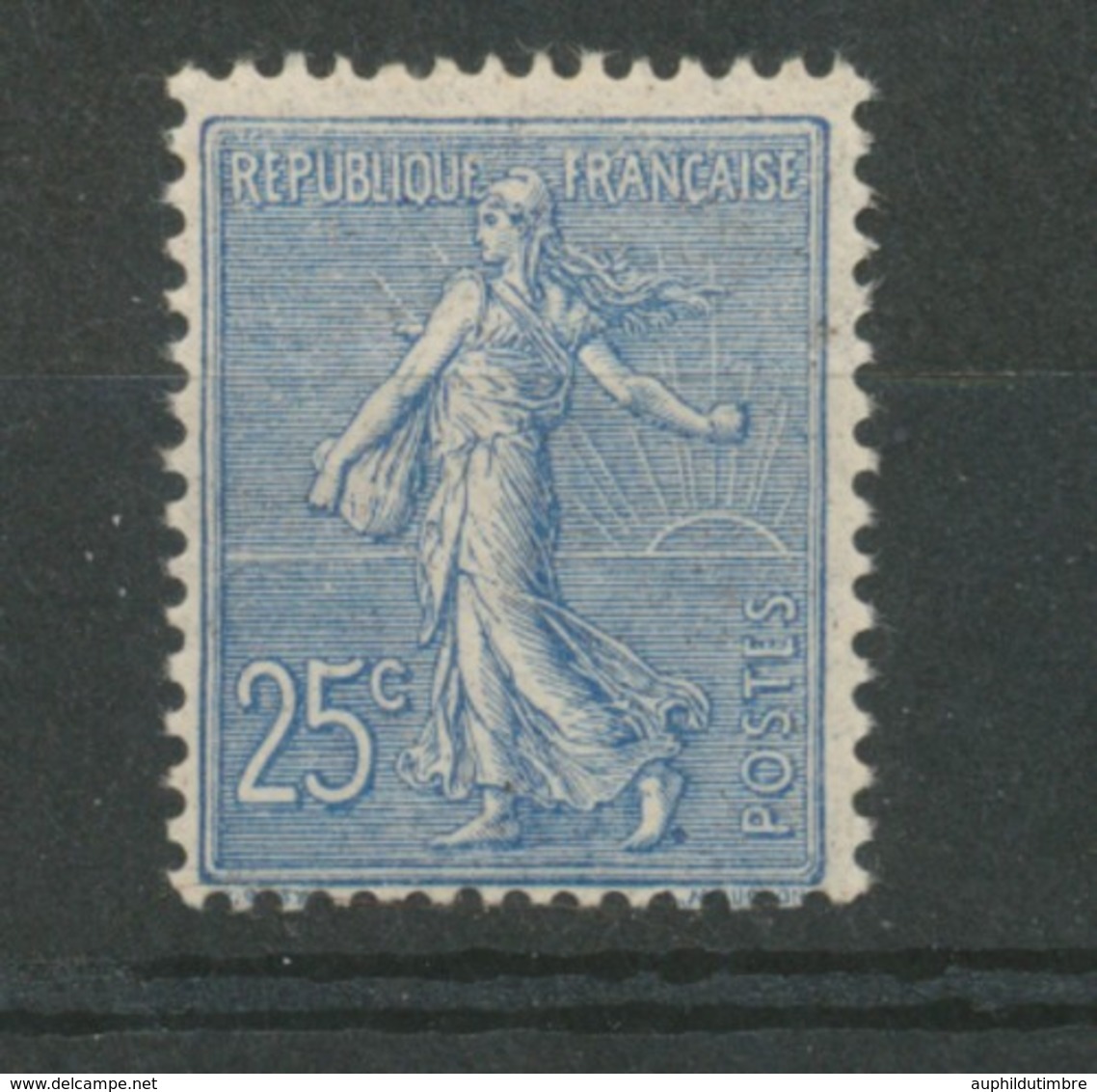France Semeuse N°132 25c Bleu Neuf Luxe ** Gomme D'origine. Signé Calves H2201 - Unused Stamps