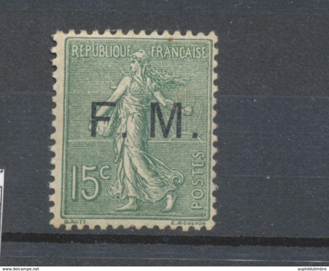 FRANCHISE MILITAIRE. N°3, 15c. Vert-olive NEUF* SIGNE CALVES COTE 80€ J174 - Military Postage Stamps