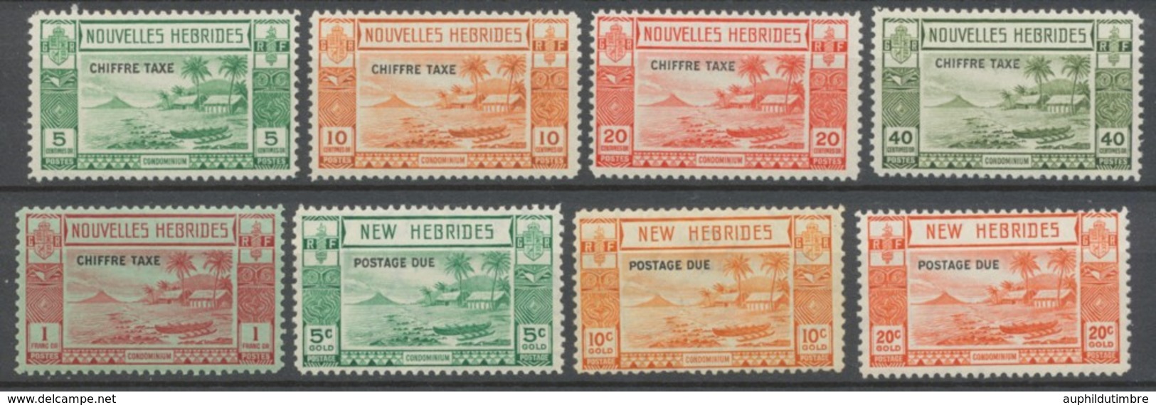 Colonies Française NOUVELLES HEBRIDES TAXE N°11 à 18 Neuf **/* TB. N2440 - Colecciones & Series