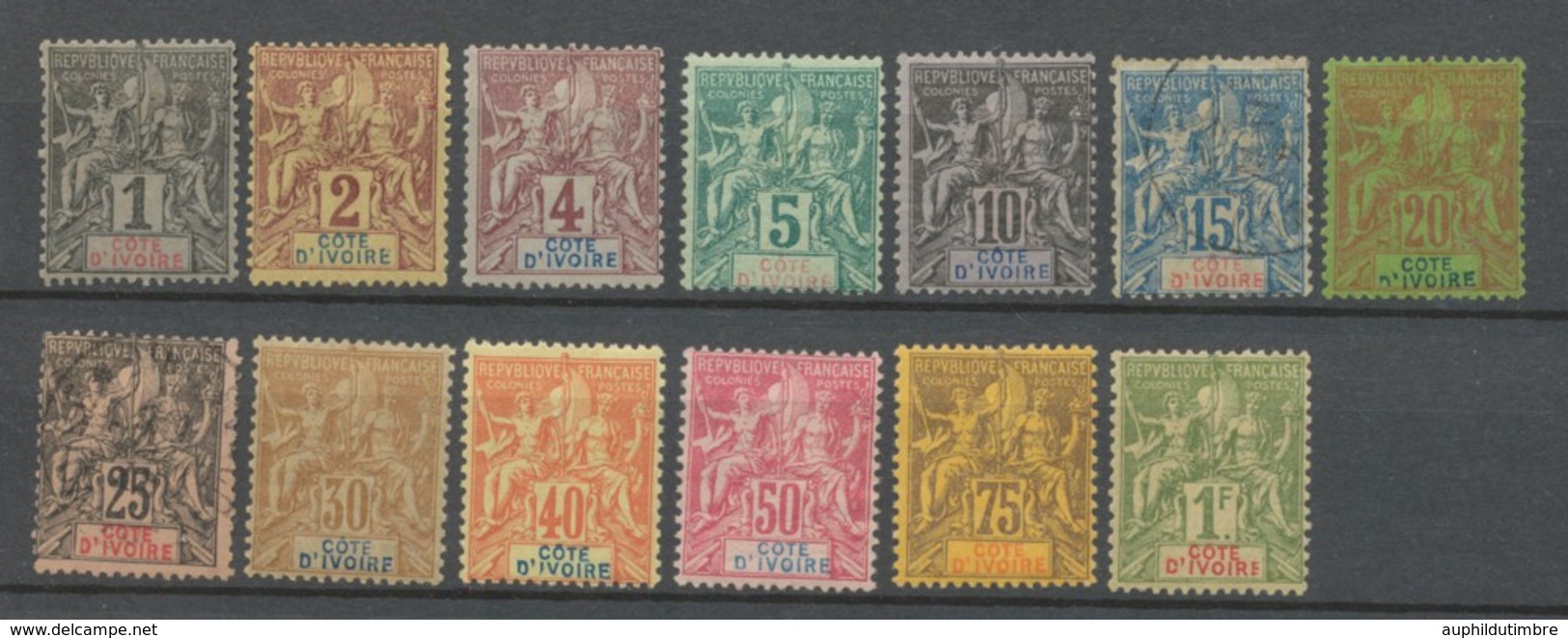 Colonies Françaises COTE D'IVOIRE N°1 à 13 Obl/NSG/N* Cote 368€ N2916 - Unused Stamps