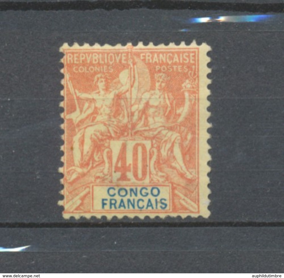 Colonie Française CONGO N°21 40c Rouge Orange Neuf * Cote 70€. TB. N3177 - Ungebraucht