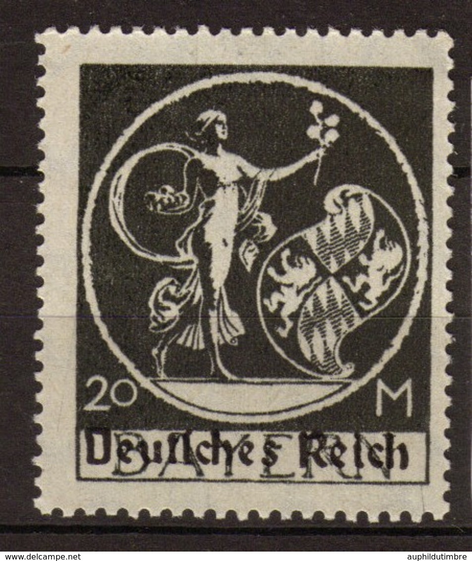 Allemagne Bayern 1920 N°215 20m Noir Surch. N**. P102 - Europe (Other)