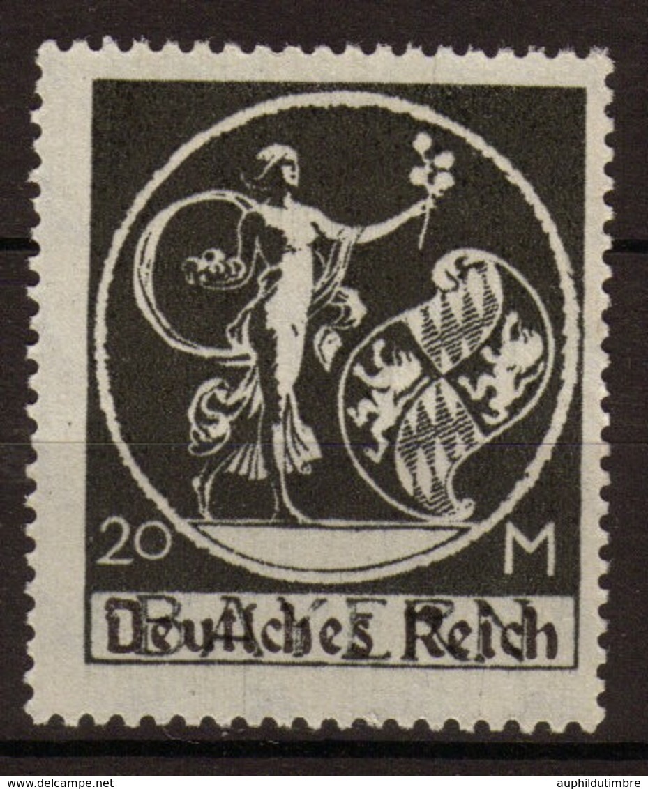 Allemagne Bayern 1920 N°215 20m Noir Surch. N**. P106 - Sonstige - Europa