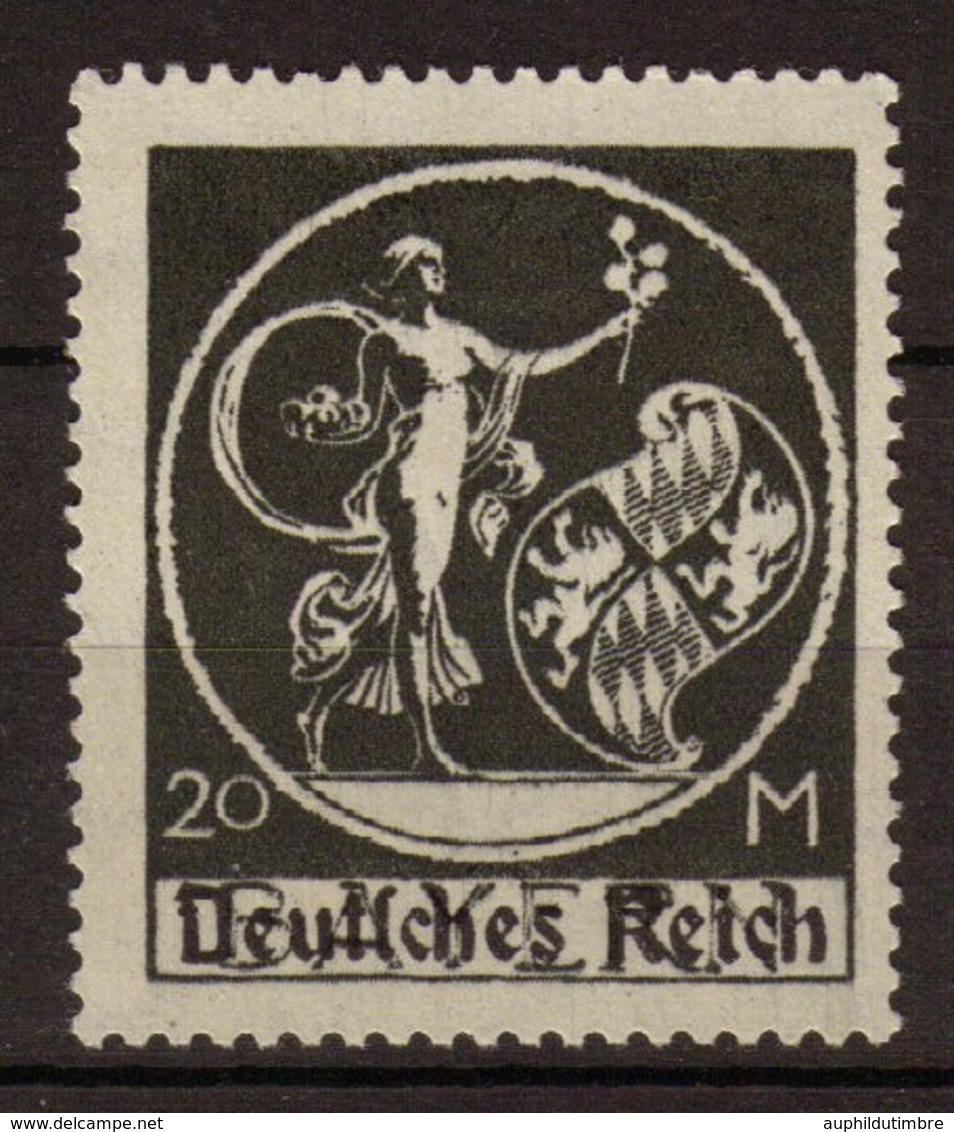 Allemagne Bayern 1920 N°215 20m Noir Surch. N**. P107 - Sonstige - Europa