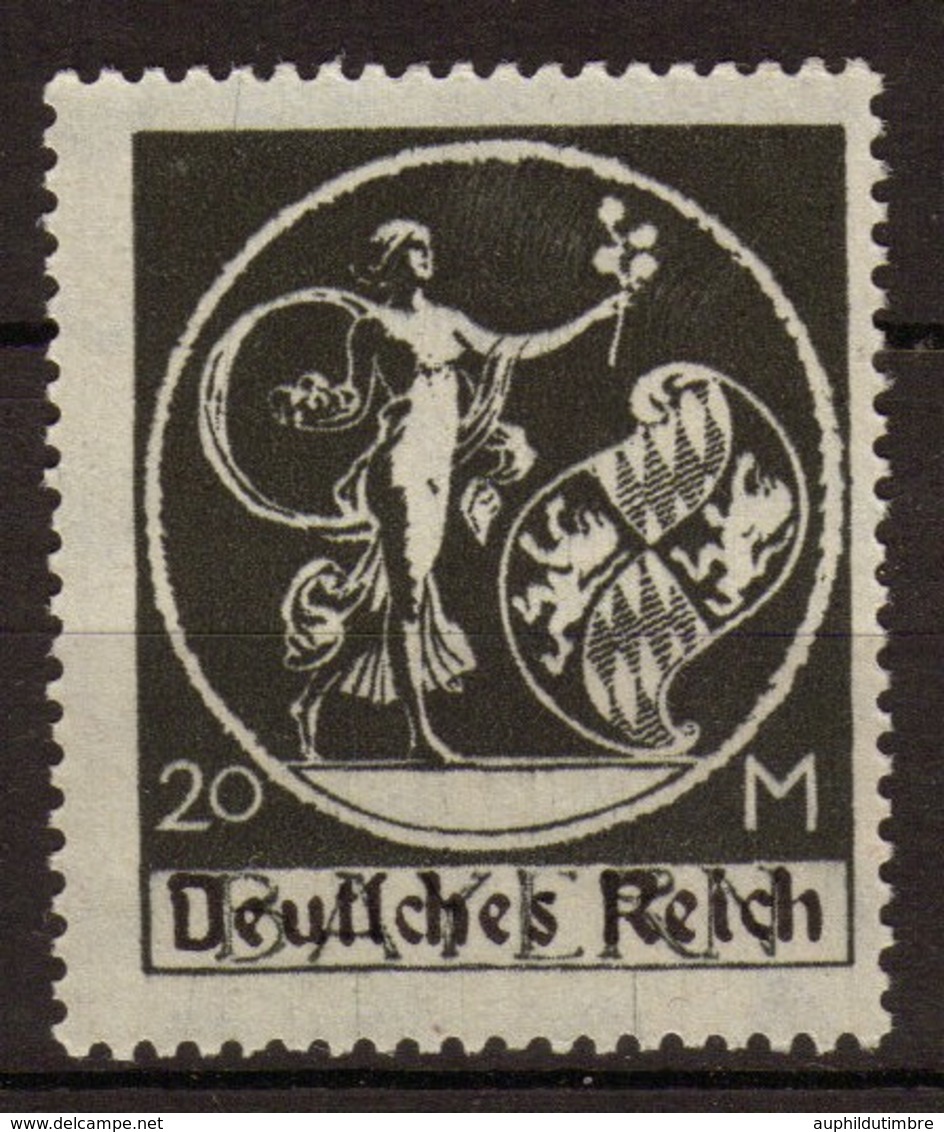 Allemagne Bayern 1920 N°215 20m Noir Surch. N**. P110 - Sonstige - Europa