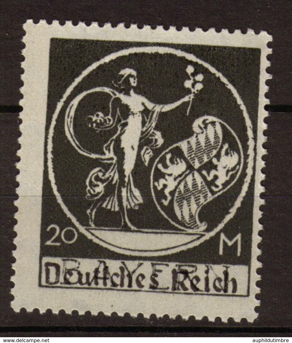 Allemagne Bayern 1920 N°215 20m Noir Surch. N**. P112 - Europe (Other)