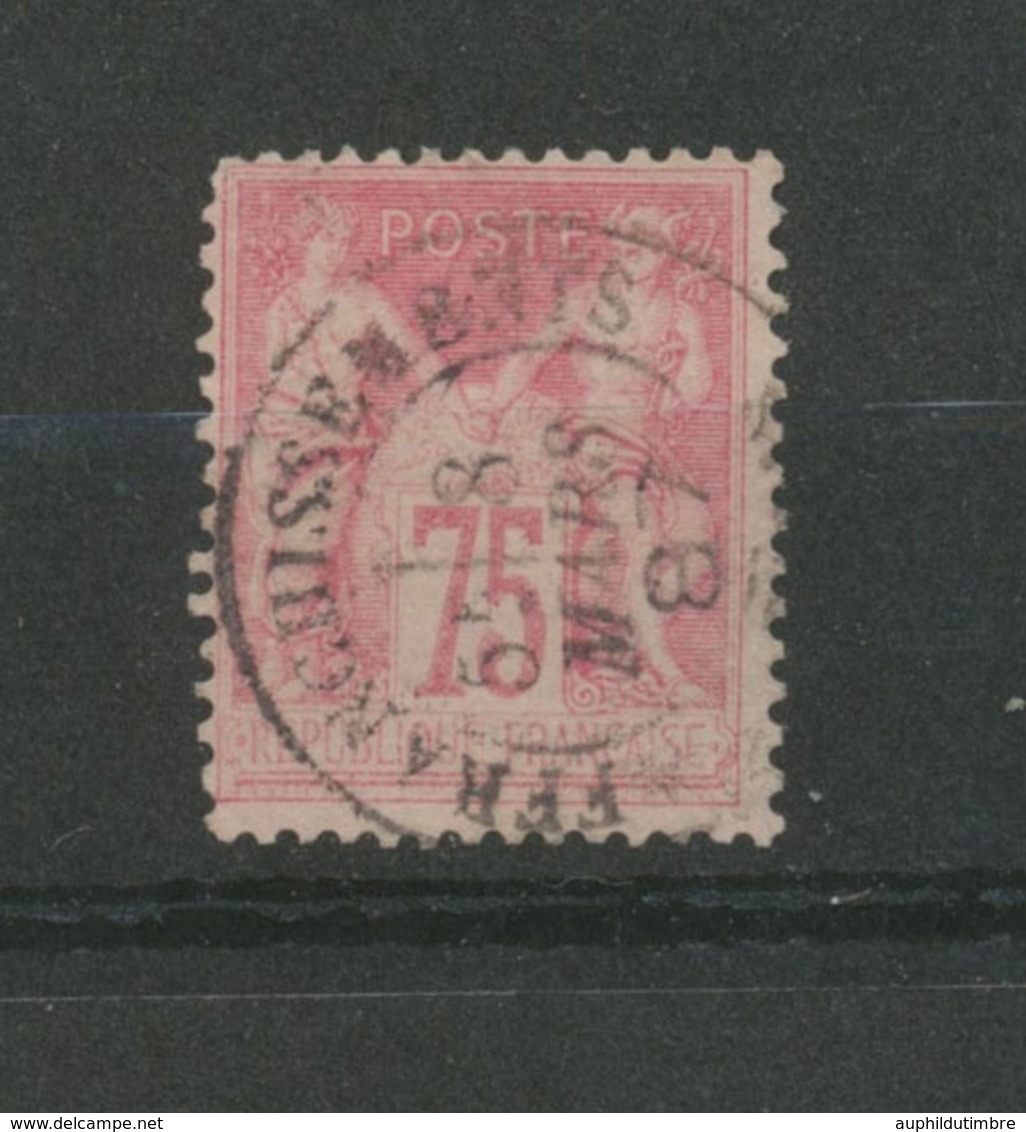 France Classique N°81 75c Rose TII N/U. TTB. Rare. Obl Affranchissements P1172 - 1876-1878 Sage (Type I)